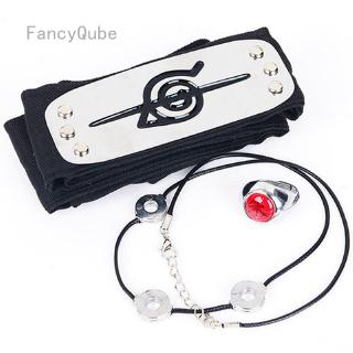 Set 3 Món Gồm Vòng cổ + Nhẫn + Băng Đô Hoạ Tiết NARUTO Uchiha Itachi