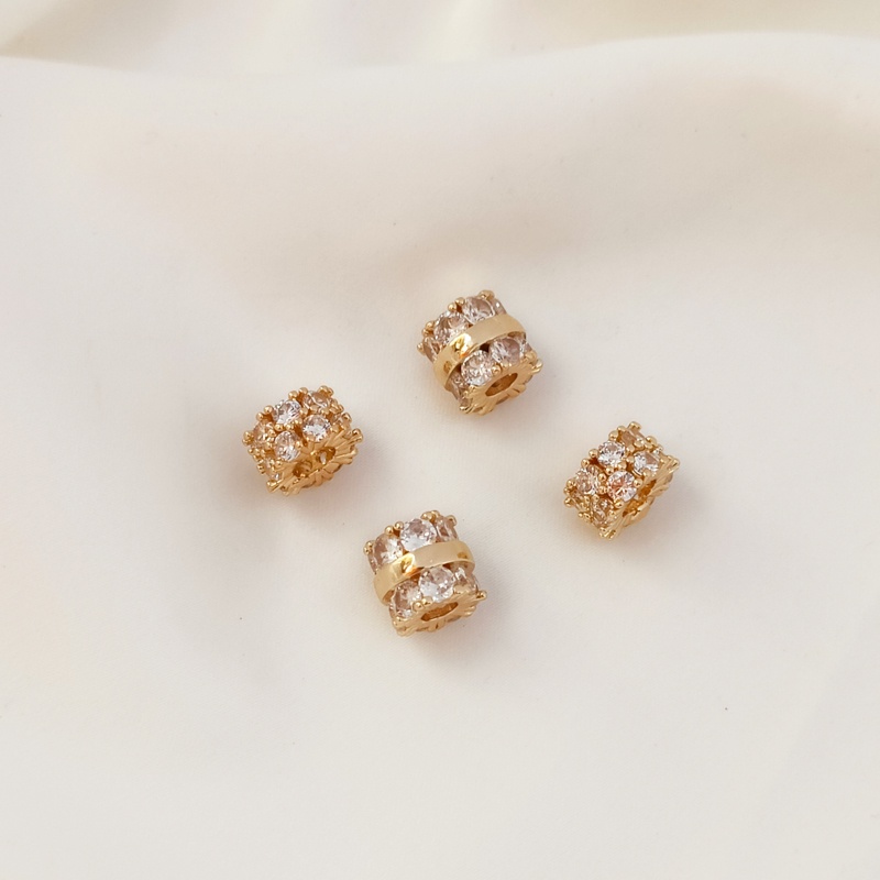 Phụ Kiện Hạt Cườm Đồng 14K Nhiều Màu Sắc Dùng Làm Trang Sức DIY