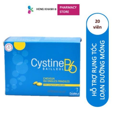 Viên uống Cystine B6 của Pháp hỗ trợ rụng tóc và loạn dưỡng móng hộp 20 viên date 2025
