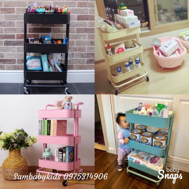 KỆ ĐA NĂNG 3 TẦNG IKEA ( CÓ BÁNH XE) | BigBuy360 - bigbuy360.vn