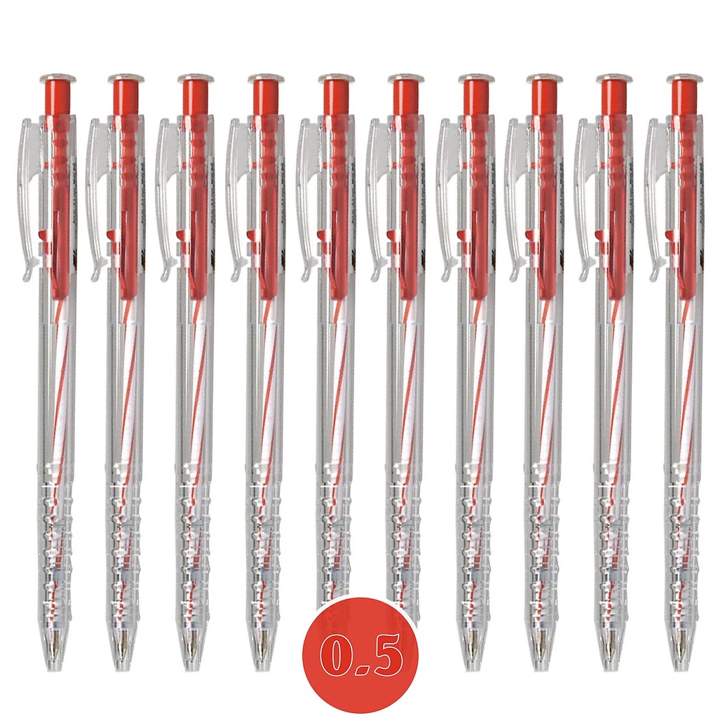 Bút bi Thiên Long Freeship Hộp bút bi Thiên Long 20 CÁI TL027 màu xanh đen đỏ đầu nhỏ 0.5mm - HÀNG CHUẨN
