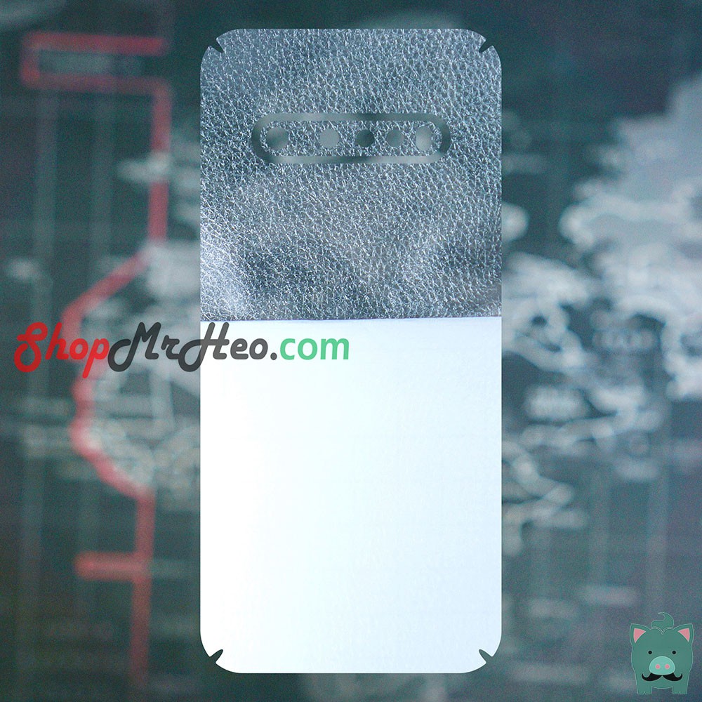 Skin Dán Mặt Sau Lưng Vân 3D LG V60 ThinQ - Carbon, Hình hộp, Nhám, Vân Da