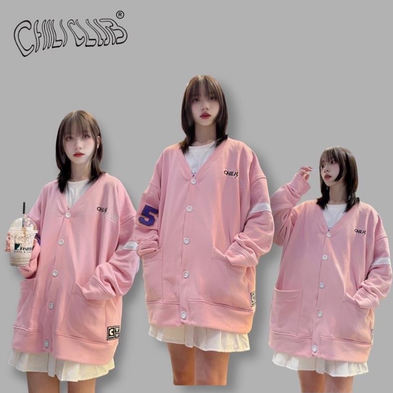 [NEW] Áo Khoác Cardigan CHILICLUP Unisex Nam Nữ 2 Mầu Form Rộng Chất Dầy Dặn( Hàng Sẵn)
