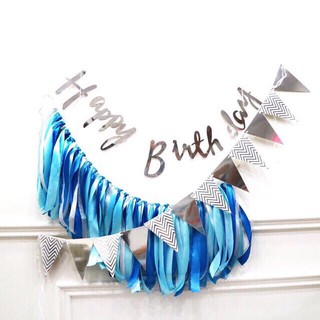 Dây Chữ Happy Birthday Mẫu Ánh Kim Sang Trọng