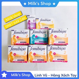 Vitamin bầu FEMIBION số 0,1,2,3 của Đức