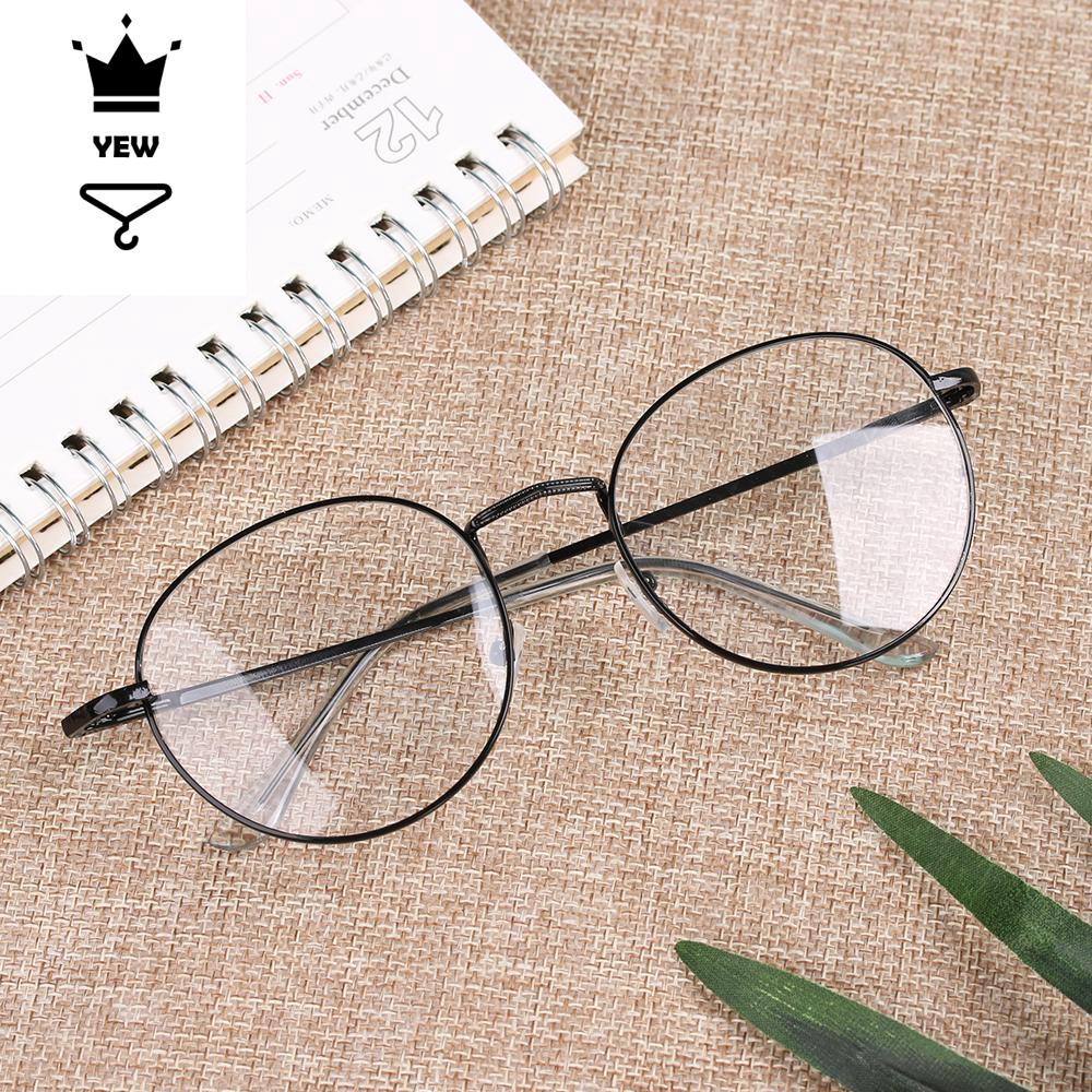 Mắt kính gọng tròn bằng kim loại cỡ lớn phong cách cổ điển