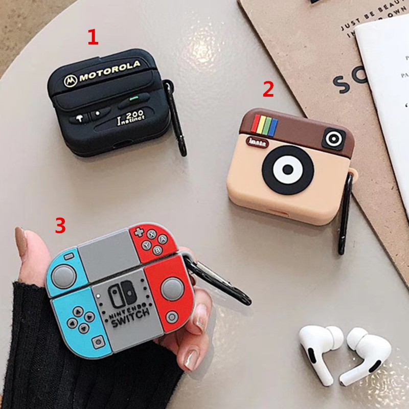 AirPods Pro Case Silicone Cartoon Game / Camera / BB Call Wireless bluetooth headset Case Shockproof Case Airpods Pro