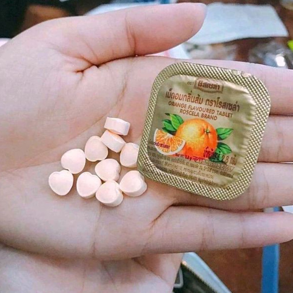Kẹo ngậm C trái tim Thái Lan vỉ 24 hộp đồ ăn vặt Hà My