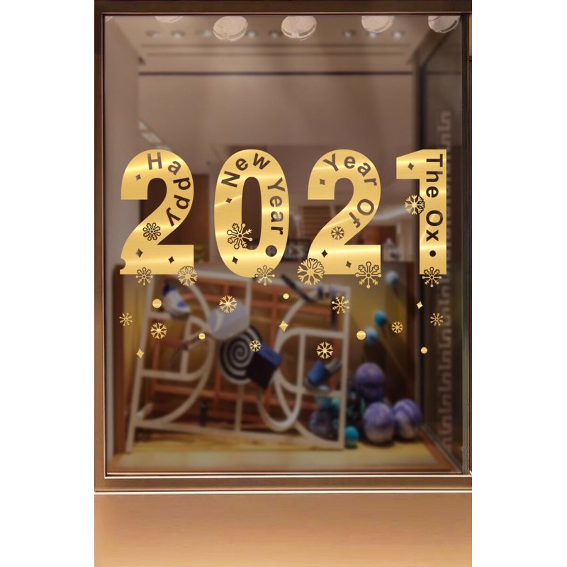 Decal trang trí tường : 2021 Ánh Vàng Cao Cấp 01