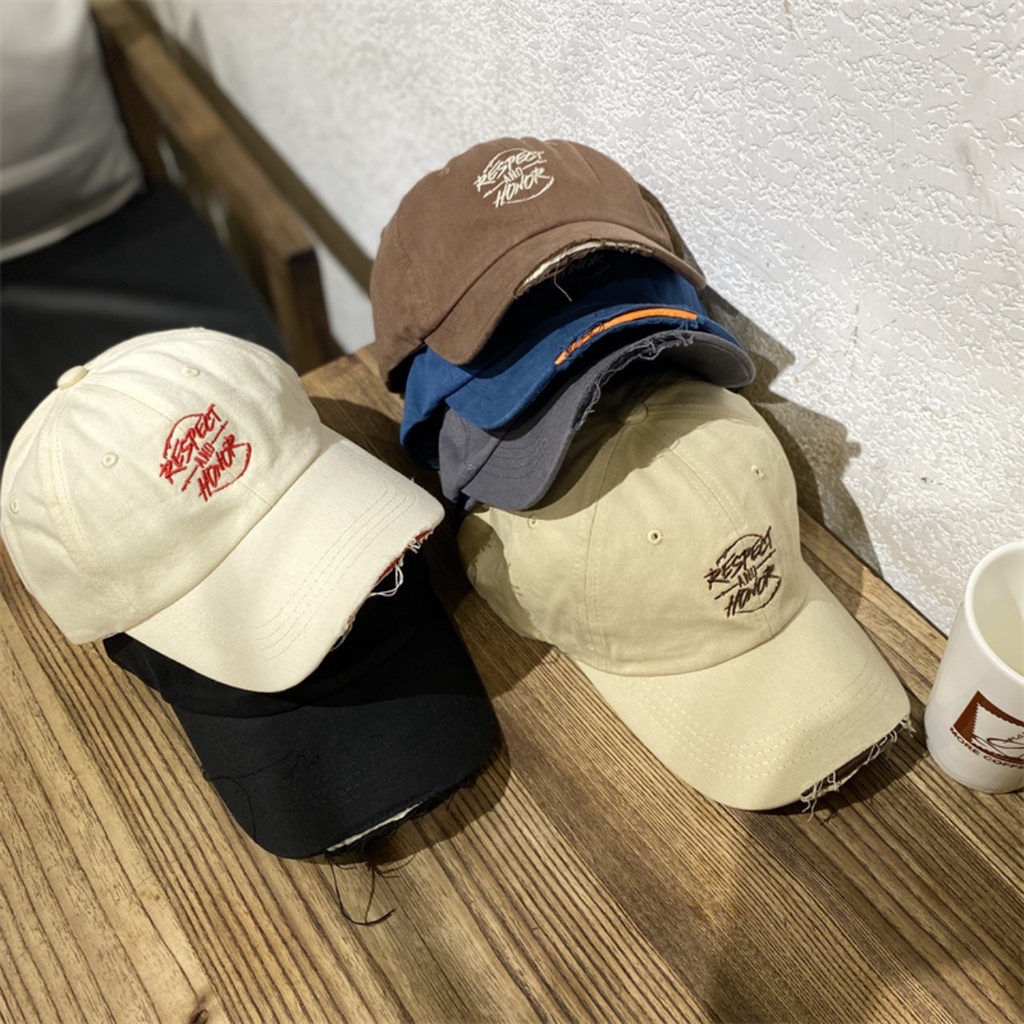 Mộc® Mũ lưỡi trai nam nữ thêu chữ cá tính, chất liệu nón cotton kaki thời trang cao cấp HT-F-111