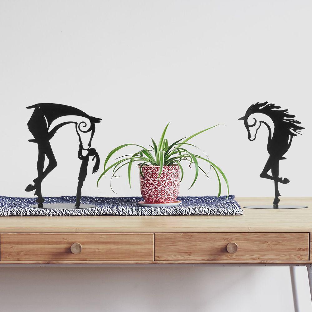 SUSANS Tượng Ngựa Kim Loại Trang Trí Sân Vườn