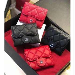 Ví ngắn mini ví nữ ngắn gấp ba hàng sang sịn cao cấp Full box