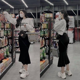 Chân váy đuôi cá nữ cạp cao dáng ôm