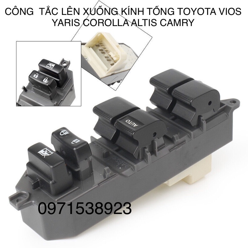 CÔNG TẮC LÊN XUỐNG KÍNH TỔNG TOYOTA VIOS CAMRY COROLLA ALTIS RAV4 YARIS 84820-02190 HÀNG CAO CẤP GIÁ RẺ