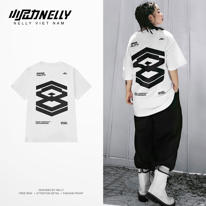 Áo thun tay lỡ NELLY unisex form dáng rộng immoratality