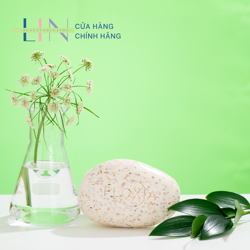 FLOXA - EXFOLIATING DERMOCOSMETIC SOAP REGULATOR - Xà bông tẩy tế bào chết, làm sạch, phục hồi da, giảm bóng nhờN