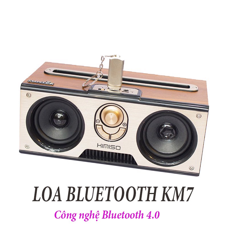 ( XẢ KHO BÁN LỖ ) Loa Bluetooth Suntek Kimiso KM-7 Kiêm Giá Đỡ Điện Thoại Nhiều Chức Năng Cao Cấp - Nghe Cực Hay