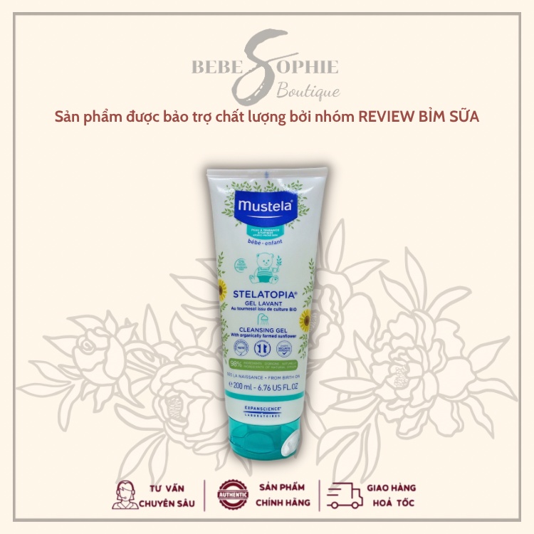 [CHÍNH HÃNG] Gel tắm dành cho bé da chàm và viêm da cơ địa Mustela Stelatopia 200ml