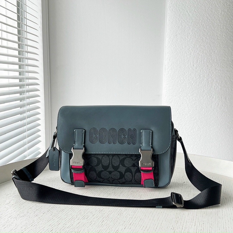 TÚI XÁCH NAM COACH TRACK CROSSBODY IN COLORBLOCK SIGNATURE CANVAS
