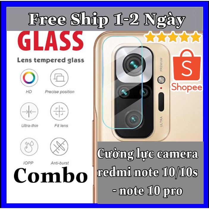 Kính Cường Lực Bảo Vệ Camera Redmi Note 10/10s - Redmi Note 10 Pro Cao Cấp Chống Xước Va Đập