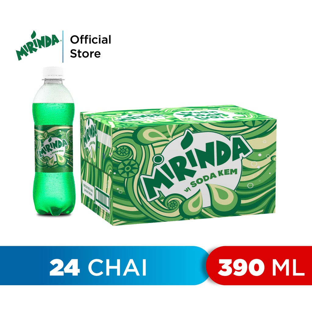 Thùng 24 chai Nước ngọt MIRINDA soda kem chai 390ML
