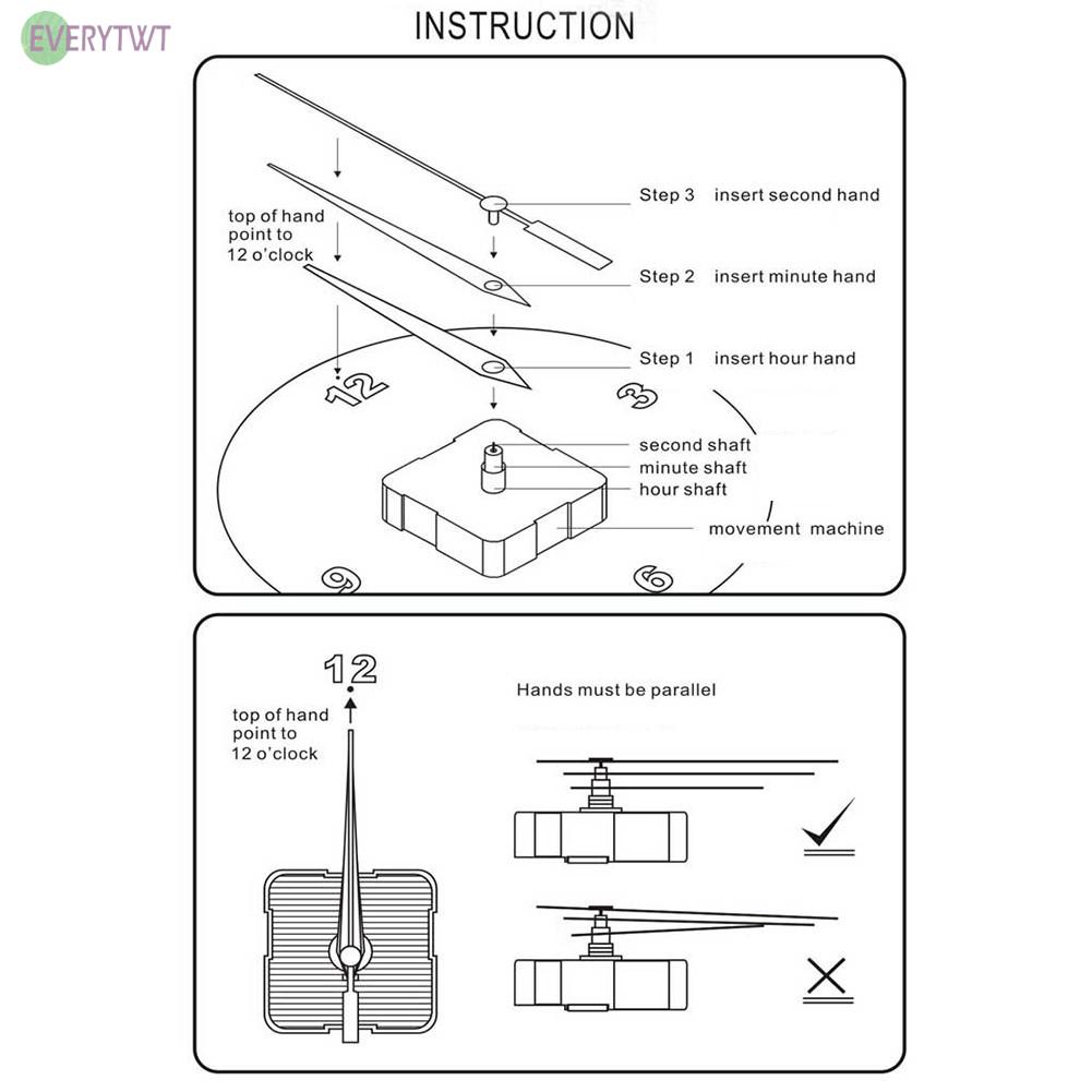 Clock Repair Kit Replacement Round Inverted Nut Tools Wall Clock Home Décor
