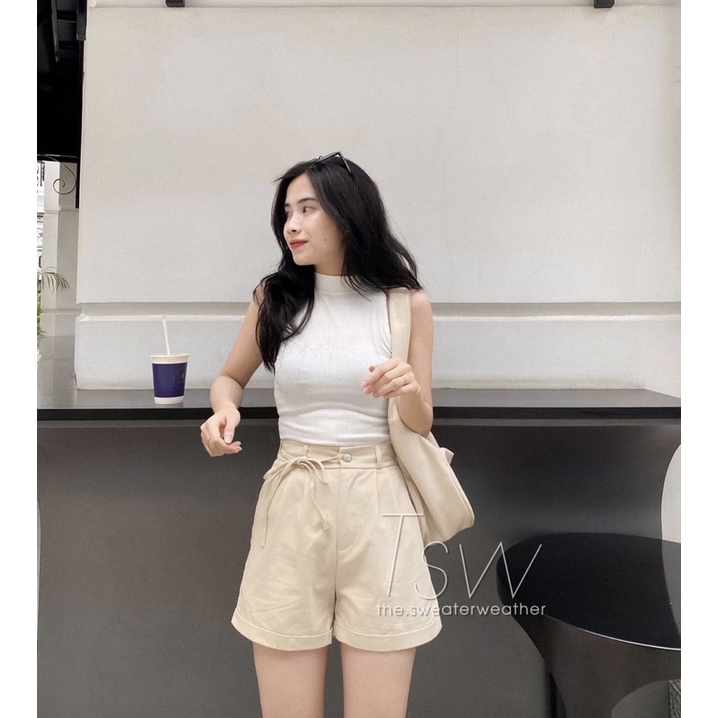 QUẦN SOOC BUỘC NƠ LỆCH (video/sẵn)