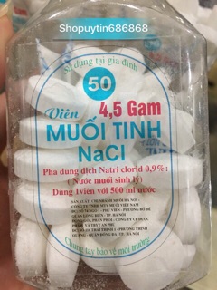 Muối Tinh NaCl pha xúc miệng (lọ 50 viên )