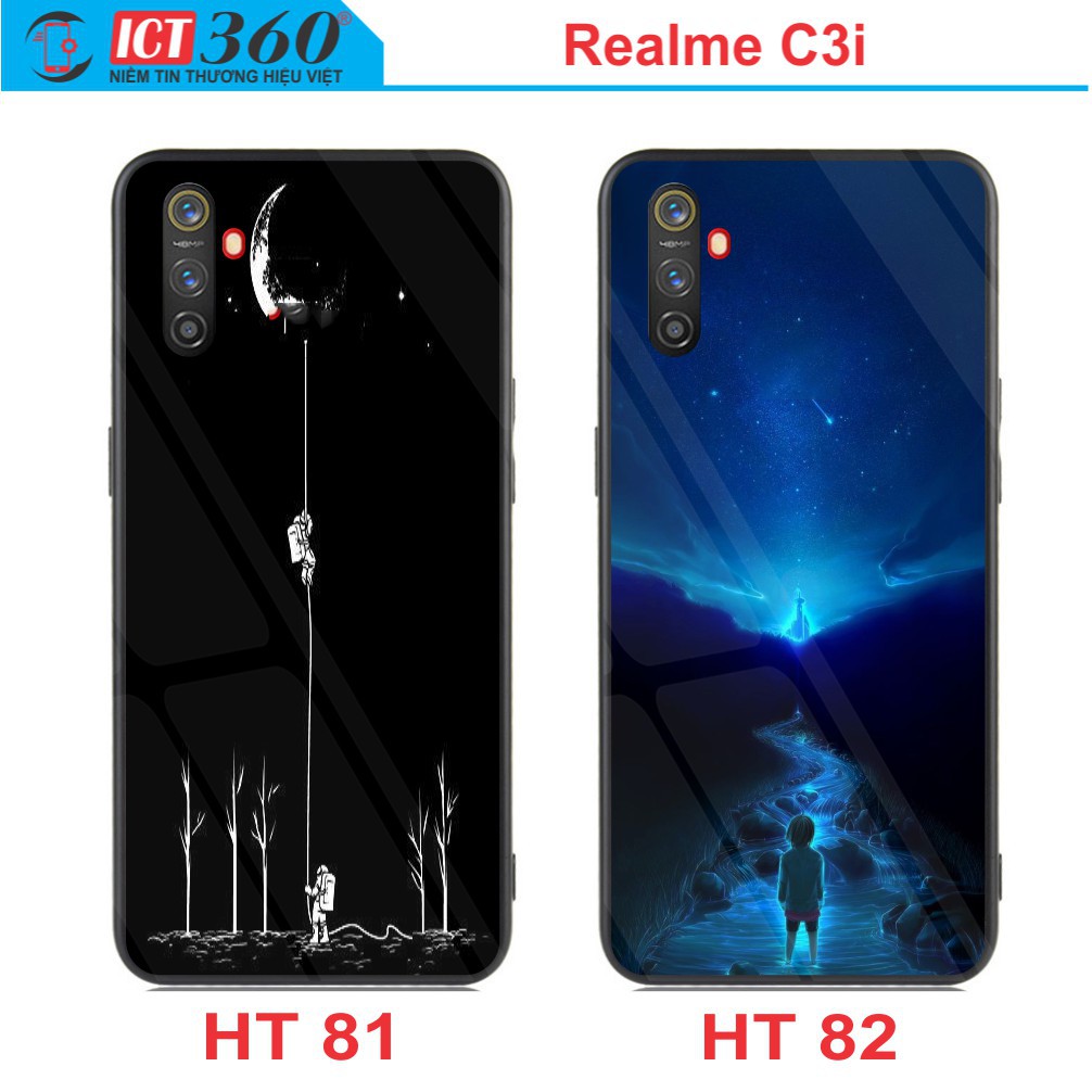 Ốp Lưng Kính Nano Realme C3i  Phủ Bóng - in theo yêu cầu