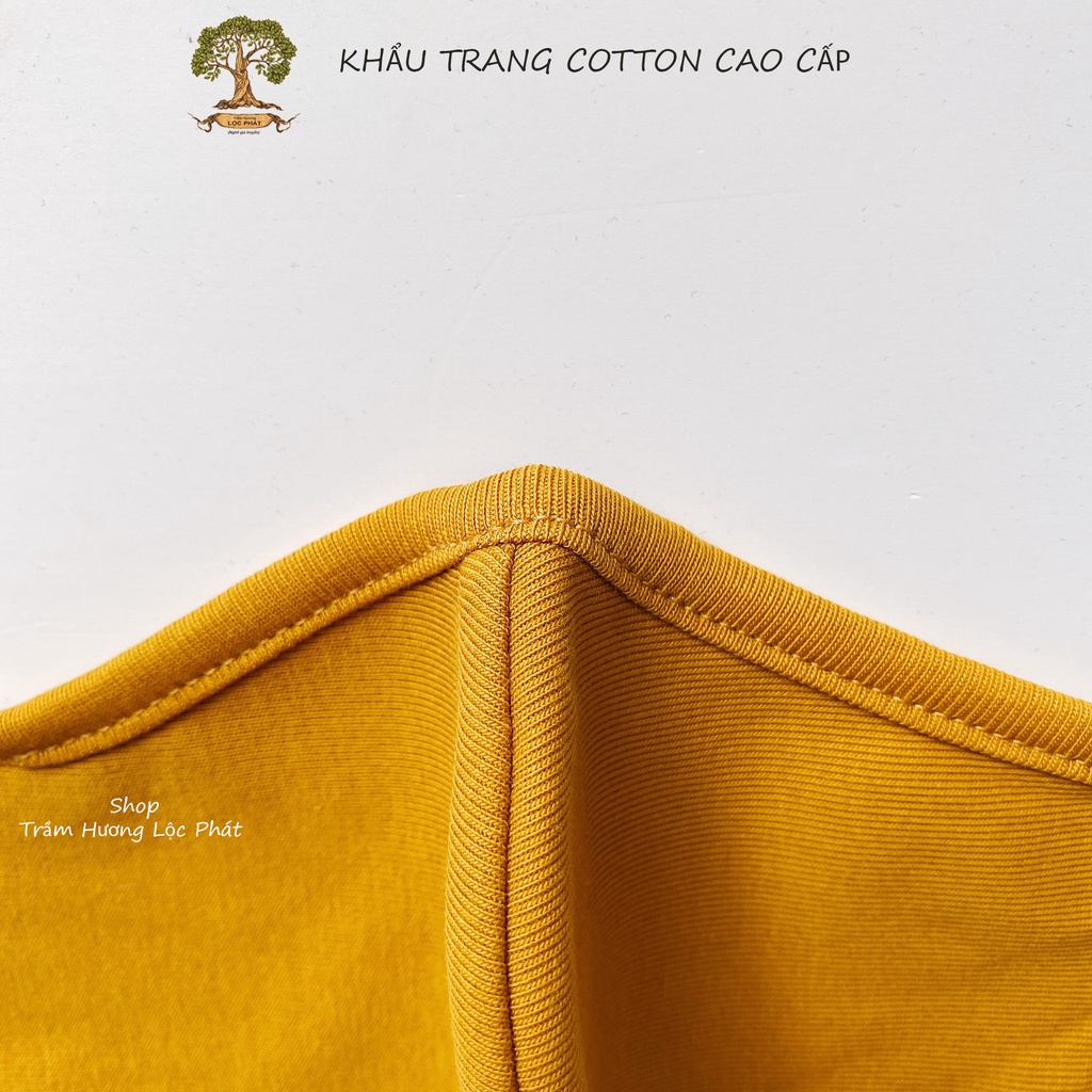 Khẩu Trang Vải Nam Nữ Màu Kaki Vàng Nâu Cotton Nhật Cao Cấp Chống Nắng Ngăn Tia UV Thoáng Mát Mềm Mại 1 cái