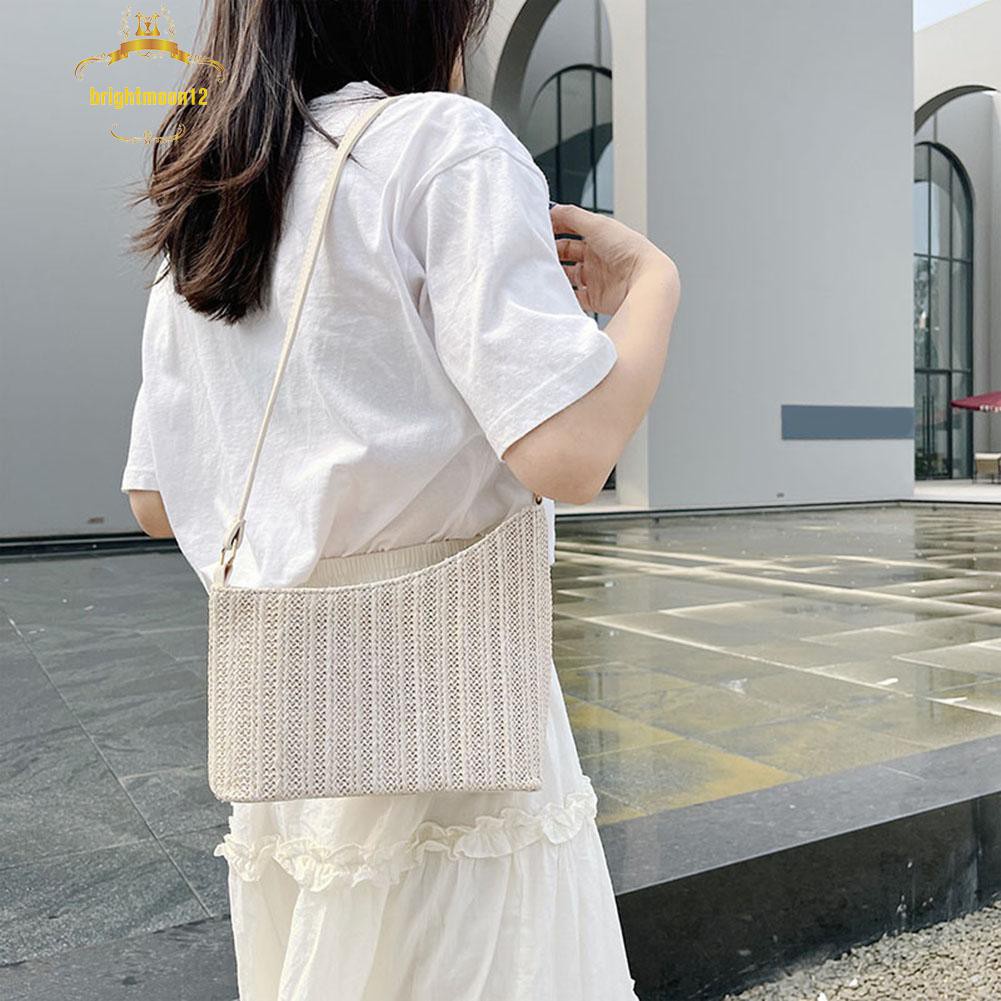 ✿Fashion Women Summer Woven Shoulder Underarm Bag Casual Irregular Handbags