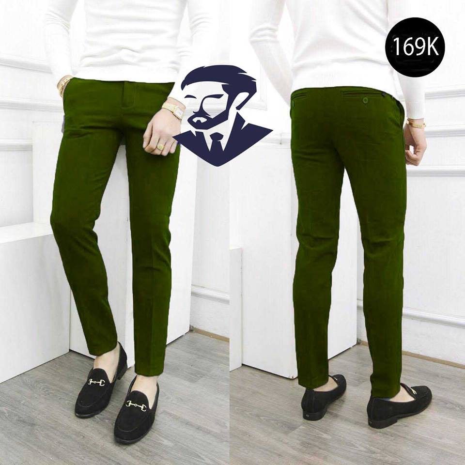 Quần âu màu xanh rêu