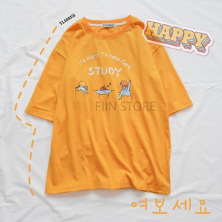 Áo thun tay lỡ Study - Fiinstore