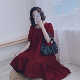 Váy đuôi cá cổ vuông chất đũi mềm