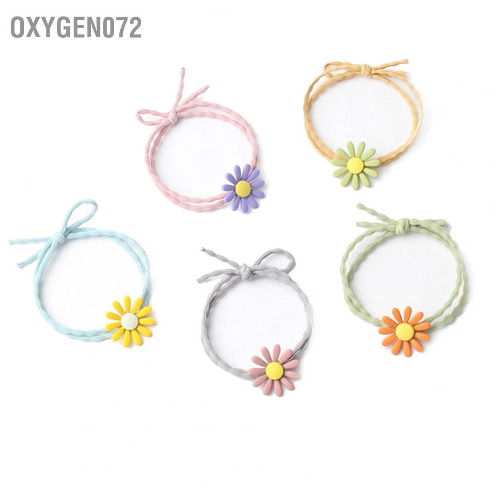 Oxygen072 Hair Tie Small Daisy Flower Band Cute Fashionable Combined Freely Rope for Party Office School