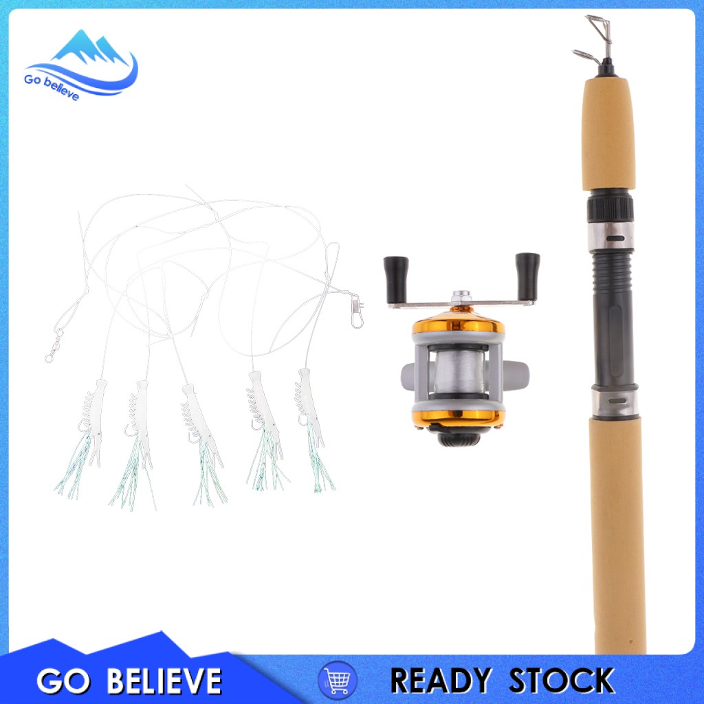 Cần Câu Mini 100m + Guồng Quay + Dây Câu