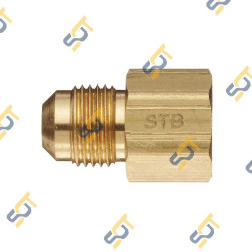 Thẳng ren trong 1/2 (21), 1 đầu côn lồi( 6mm,8mm,10mm) (Brass Flare Fitting Female Connector)