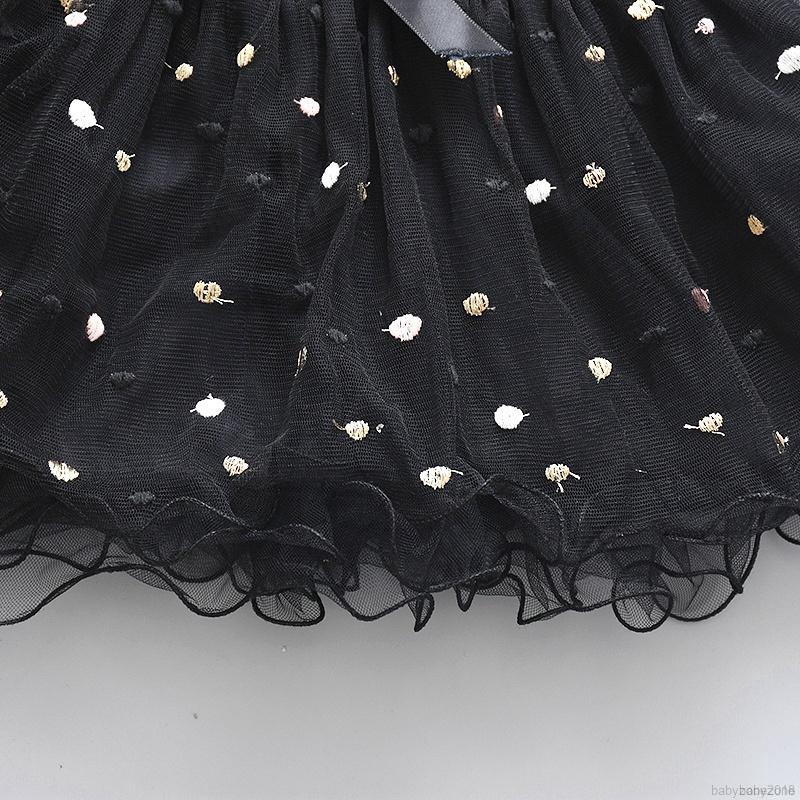 Chân váy xòe chấm bi xinh xắn cho bé gái