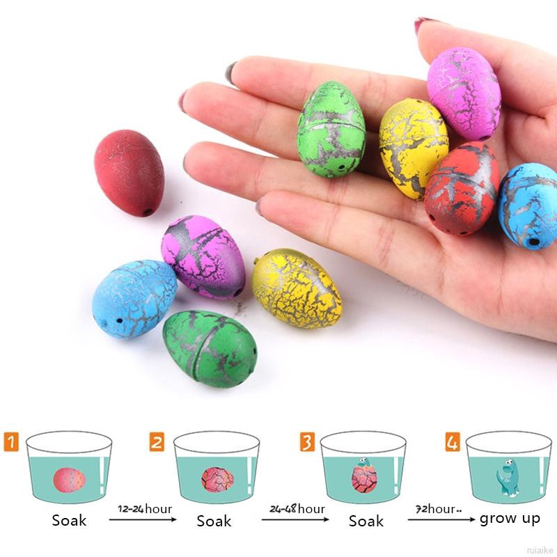 🍭 ruiaike 🍭 2Pcs Magic Hatching Dinosaur Eggs Kids Educational Add Water Growing Toys Gift