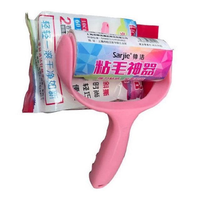 Cây Lăn Bụi Làm Sạch Quần Áo, Ga Giường, Sofa, Lông Chó Mèo tặng kèm 2 con lăn]