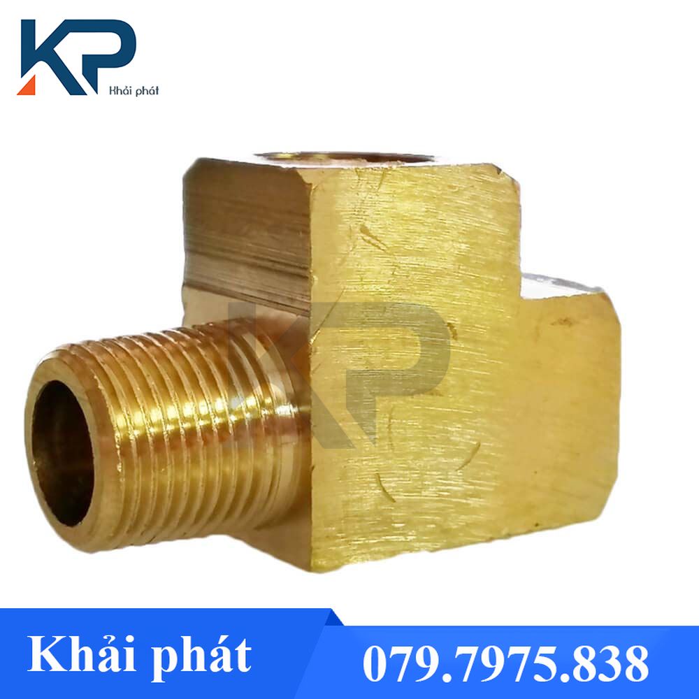 Tê xéo đồng - nối 3 ngã ren trong ren ngoài thau 9.6 - 13 - 17 - Ngã Ba Nối Ren Thau