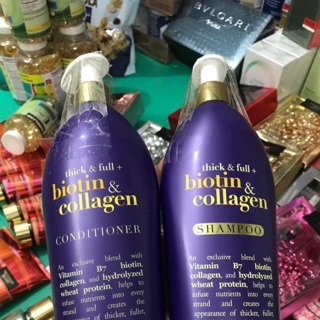 🌺🌺🌺DẦU GỘI OGX Thick and Full Biotin and Collagen Shampoo kích thích tóc mọc DÀY & DÀI 750ml có vòi xịt