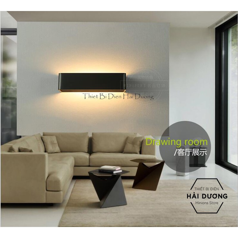 Đèn hắt tường decor 2 đầu hình khối chữ nhật TN175 LED 10cm/20cm/30cm/40cm - Energy Green Lighting - Bảo hành 1 năm