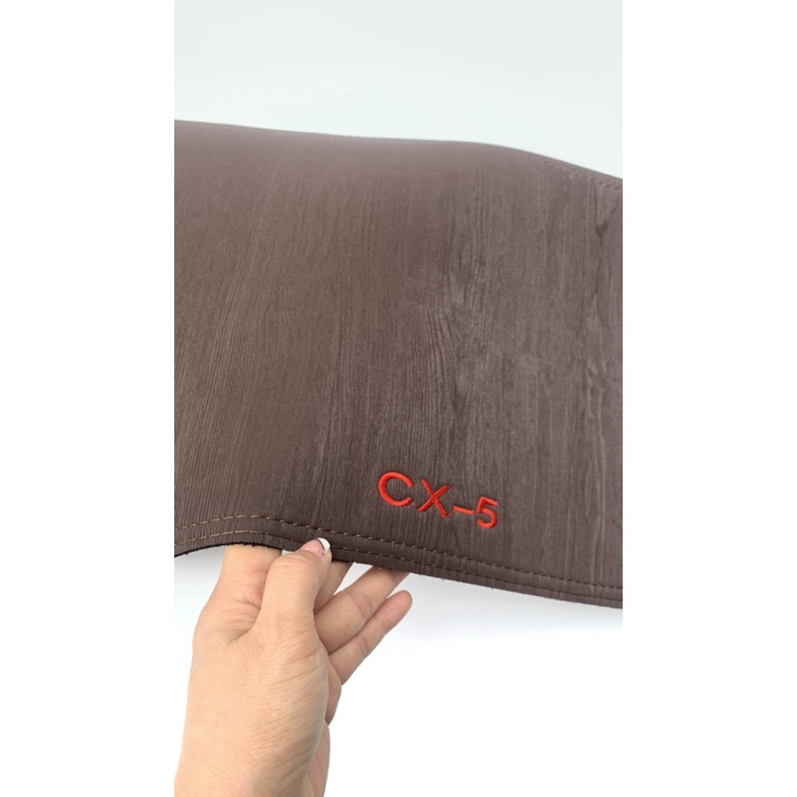 Thảm taplo da vân gỗ CX5 2018 -2022, thảm taplo da vân gỗ may thiết kế theo xe CX5 cao cấp hàng dày đẹp