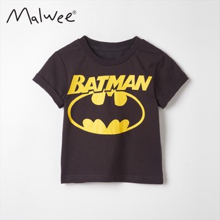 Áo bé trai Malwee áo thun cotton đen batman