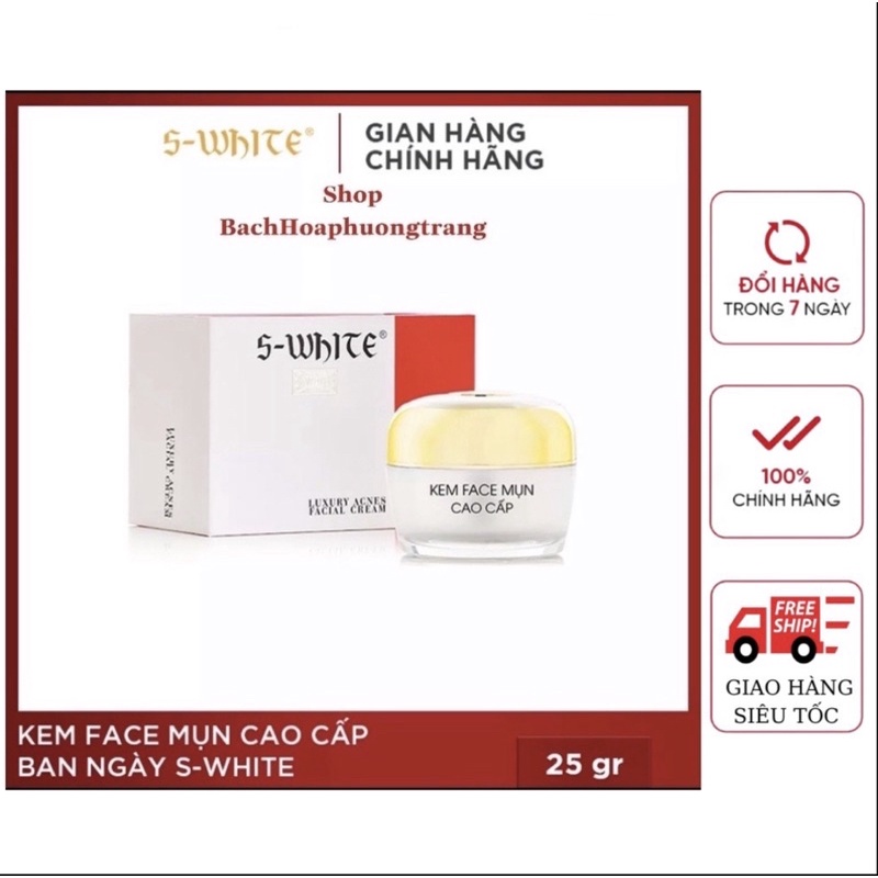 Kem Face Mụn Ban Ngày S-White Chính Hãng( Hạn sử dụng mới 2024)
