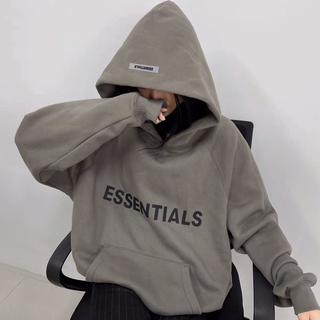 Áo Khoác Hoodie Nỉ Có Mũ Form Rộng ESSENTIALS Nhiều Màu Unisex Nam Nữ Ulzzang | BigBuy360 - bigbuy360.vn