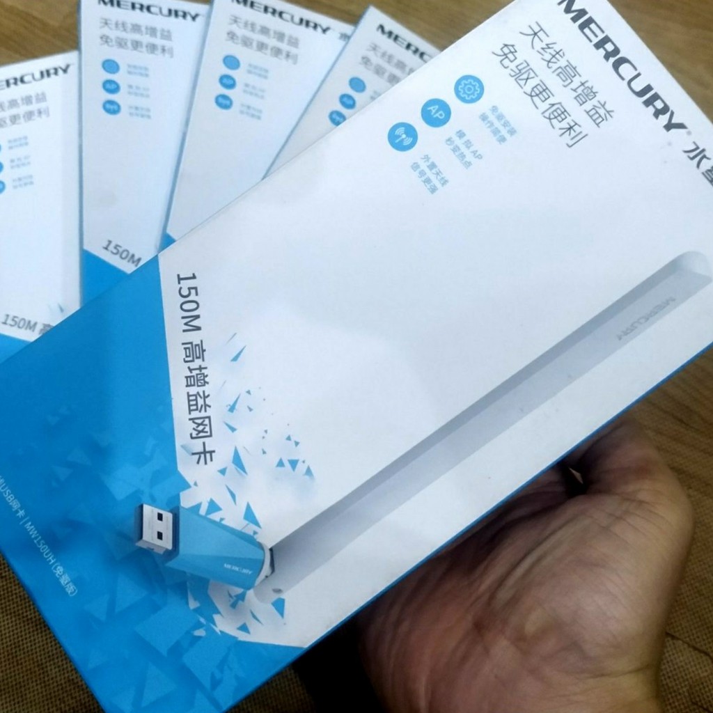 (⭐) Usb bắt sóng WIFI tốc độ 150Mbps Chính Hãng Mercury cho máy để bàn PC