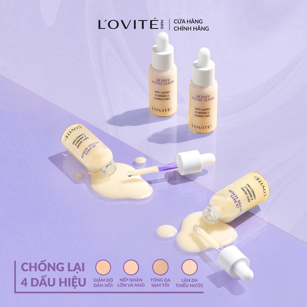 Serum chống lão hóa Lovite 28 Days Active Serum Anti-aging &amp; Wrinkle Correcting 40ml