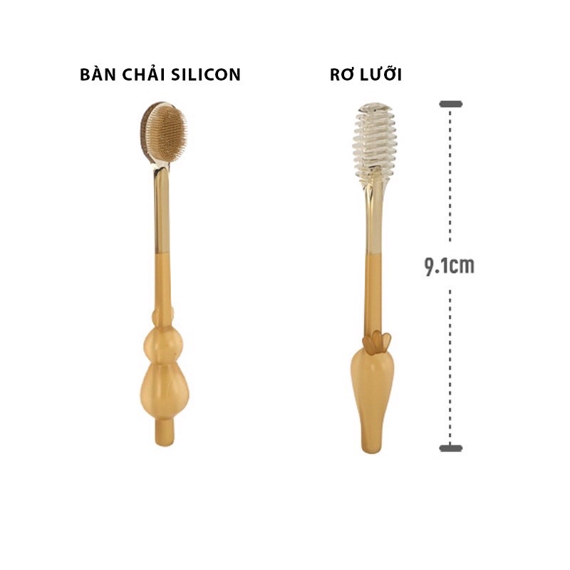 [RẺ SỐ 0] Bàn chải đánh răng, rơ lưỡi silicon an toàn, vệ sinh cho bé Beosmart